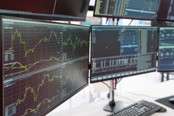 écran d'un trader